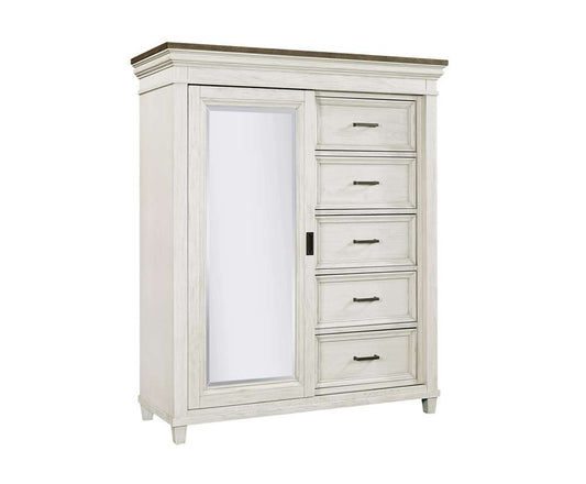 Emery Park  -  Caraway Sliding Door Chest in Aged Ivory Finish  - I248-457-2 veiw 1