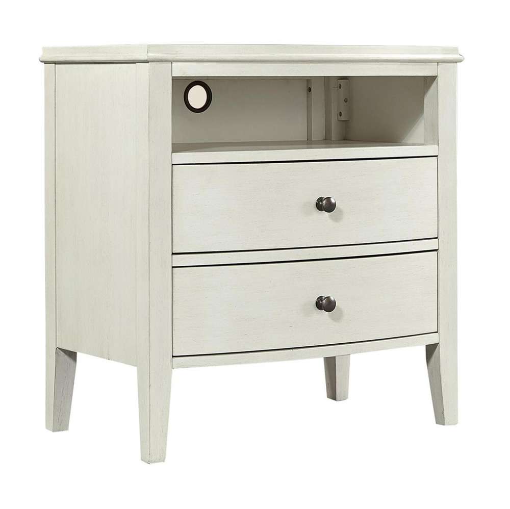 Emery Park - Charlotte 2 Drawer NS in Pebble White Finish - I218-450-WHT-1 veiw 1