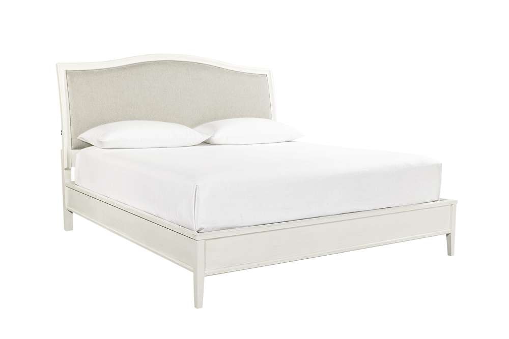 Emery Park - Charlotte Cal King Upholstered Bed in White Finish veiw 1