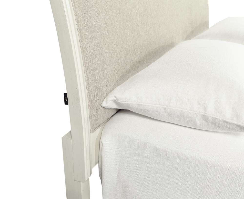 Emery Park - Charlotte Cal King Upholstered Bed in White Finish veiw 2
