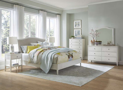 Emery Park - Charlotte Cal King Upholstered Bed in White Finish veiw 4
