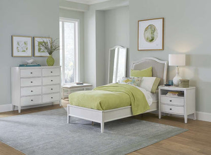 Emery Park - Charlotte Full Upholstered Bed in White Finish veiw 2