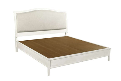 Emery Park - Charlotte King Upholstered Bed in White Finish veiw 3