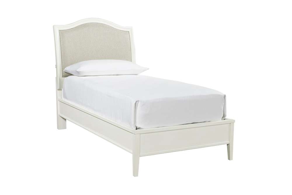 Emery Park - Charlotte Twin Upholstered Bed in White Finish veiw 1