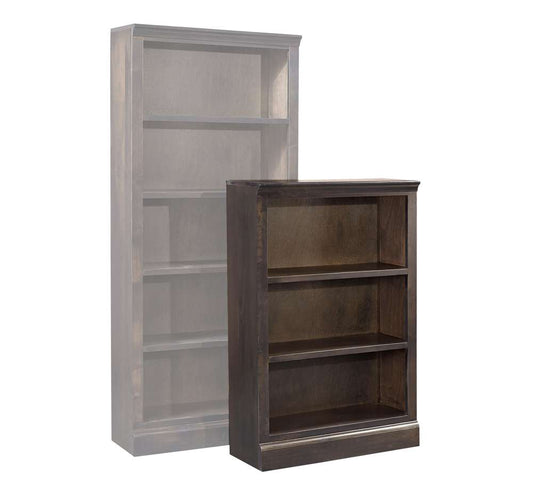 Emery Park - Churchill 48in Bookcase w/ 2 fixed shelves in Ghost Black Finish - DR3448-GHT view 1