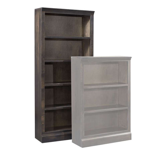 Emery Park - Churchill 72in Bookcase w/ 4 fixed shelves in Ghost Black Finish - DR3472-GHT veiw 1