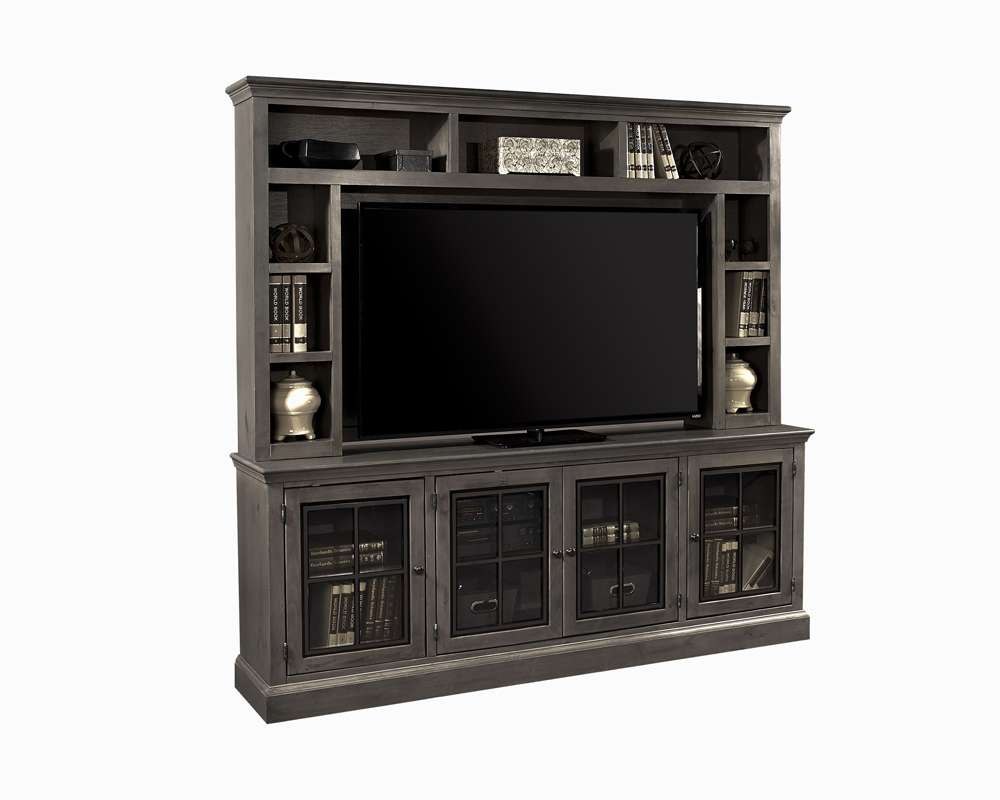 Emery Park - Churchill 85in Console & Hutch in Ghost Black Finish veiw 1