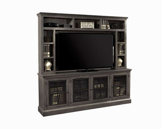 Emery Park - Churchill 85in Console & Hutch in Ghost Black Finish veiw 1