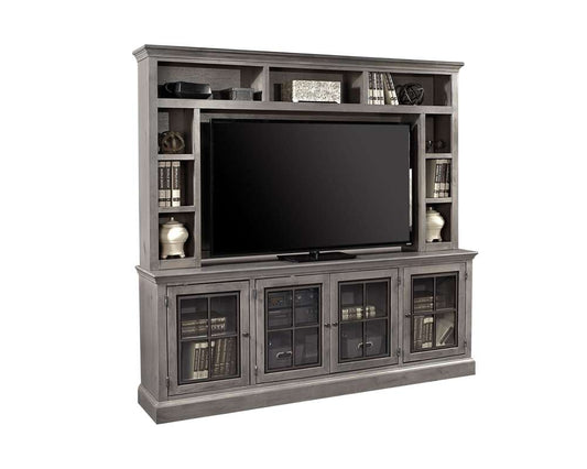 Emery Park - Churchill 85in Console & Hutch in Smokey Grey Finish veiw 1