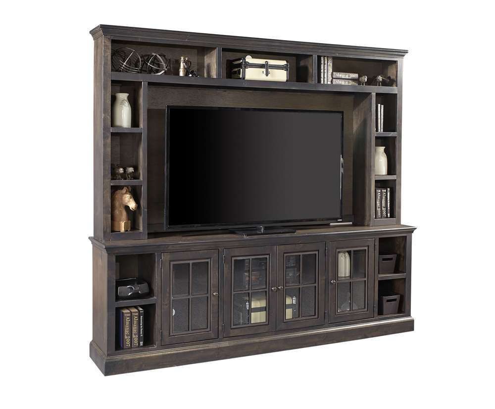 Emery Park - Churchill 96in Console & Hutch in Ghost Black Finish veiw 1