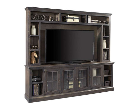 Emery Park - Churchill 96in Console & Hutch in Ghost Black Finish veiw 1