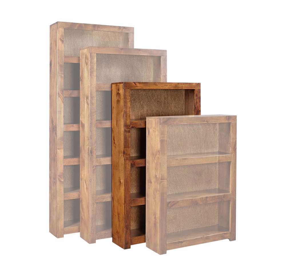 Emery Park - Contemporary Alder 60in Bookcase in Fruitwood Finish - DL3460-FRT veiw 1