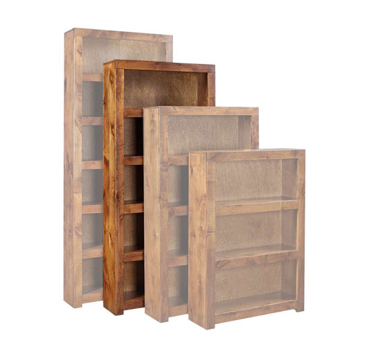 Emery Park - Contemporary Alder 72in Bookcase in Fruitwood Finish - DL3472-FRT veiw 1