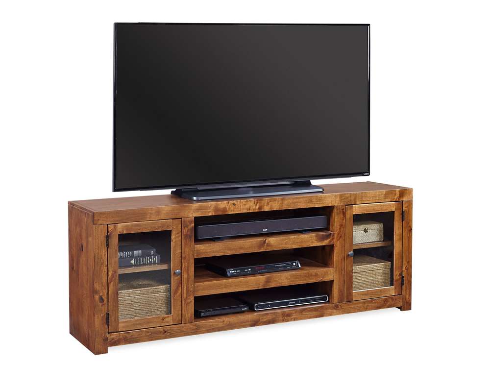 Emery Park - Contemporary Alder 72in Console w/ Doors in Fruitwood Finish - DL1073-FRT veiw 1