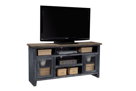 Emery Park - Eastport 65in Console w/ 2 Doors in Drifted Black Finish - WME1065-DBK veiw 1