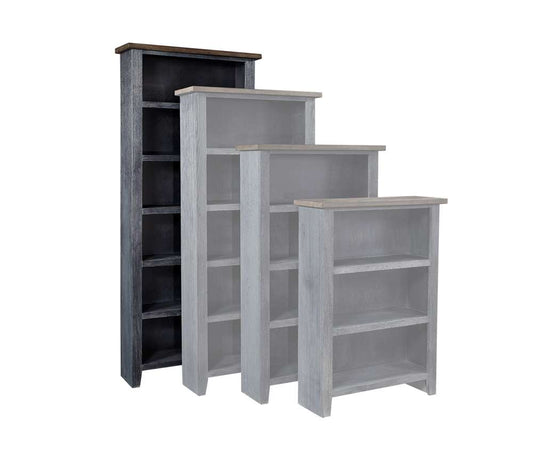 Emery Park - Eastport 84in Bookcase w/ 5 fixed shelves in Drifted Black Finish - WME3484-DBK veiw 1