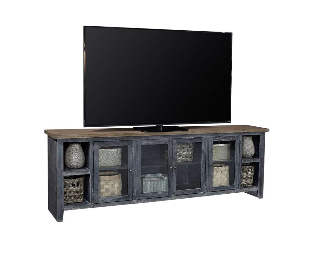 Emery Park - Eastport 97in Console w/ 4 Doors in Drifted Black Finish - WME1270-DBK veiw 1