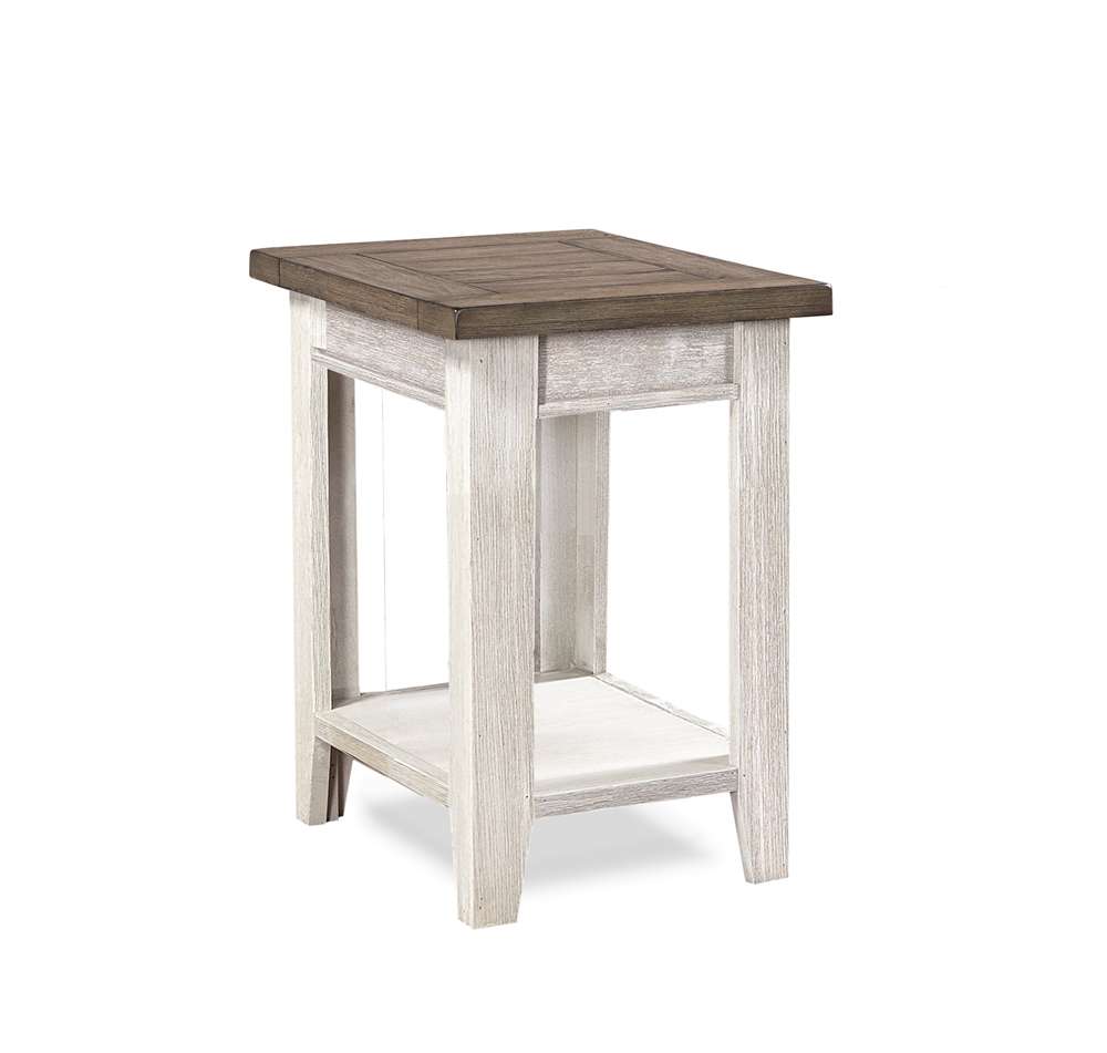 Emery Park - Eastport Chairside Table in Drifted White Finish - WME913-DWT veiw 1