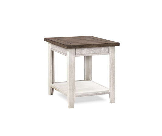 Emery Park - Eastport End Table in Drifted White Finish - WME914-DWT veiw 1