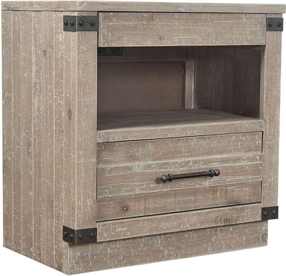 Emery Park - Foundry 1 Drawer Nightstand in Weathered Stone Finish - I349-451-WST veiw 1