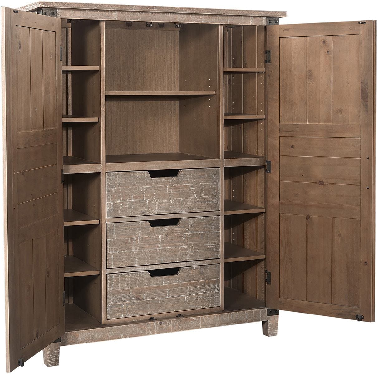 Emery Park - Foundry Door Chest in Weathered Stone Finish - I349-457-WST view 2