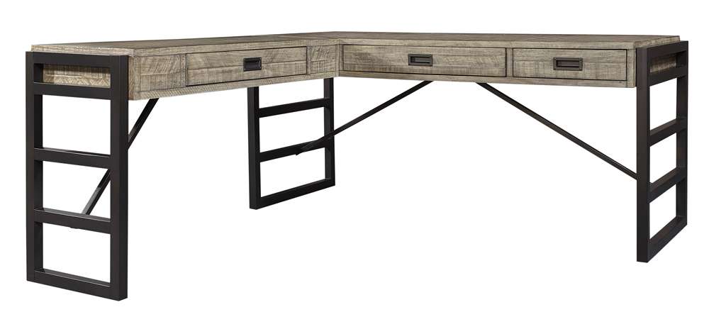 Emery Park - Grayson L-Shaped Desk in Cinder Grey Finish veiw 1