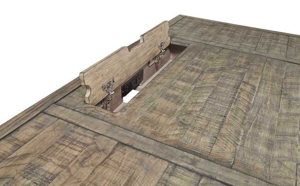 Emery Park - Grayson Lift Top Desk and Base in Cinder Grey Finish veiw 4