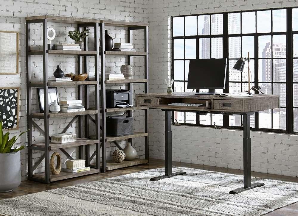 Emery Park - Grayson Lift Top Desk and Base in Cinder Grey Finish veiw 6