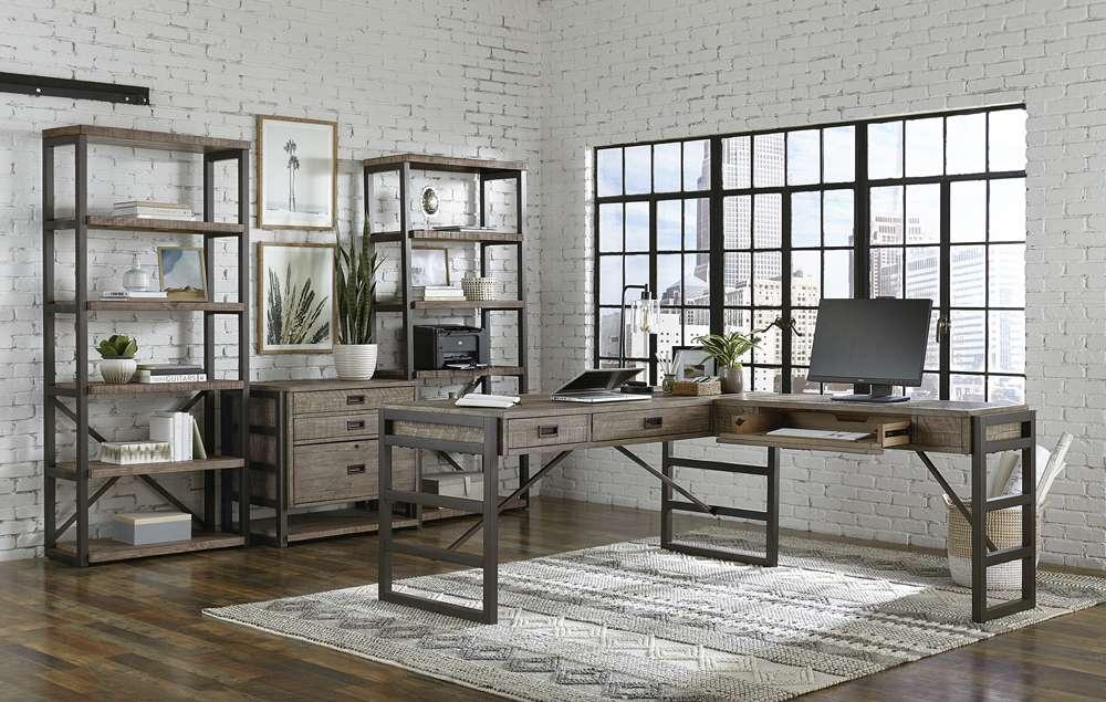Emery Park - Grayson Open Display Case in Cinder Grey Finish - I215-333 veiw 4