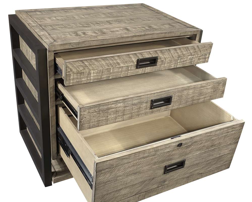 Emery Park - Grayson Workstation/Combo File in Cinder Grey Finish - I215-379 veiw 2