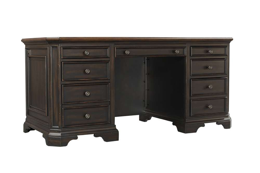 Emery Park - Hampton 66in Executive Desk in Black Cherry Finish - I242-303 veiw 1