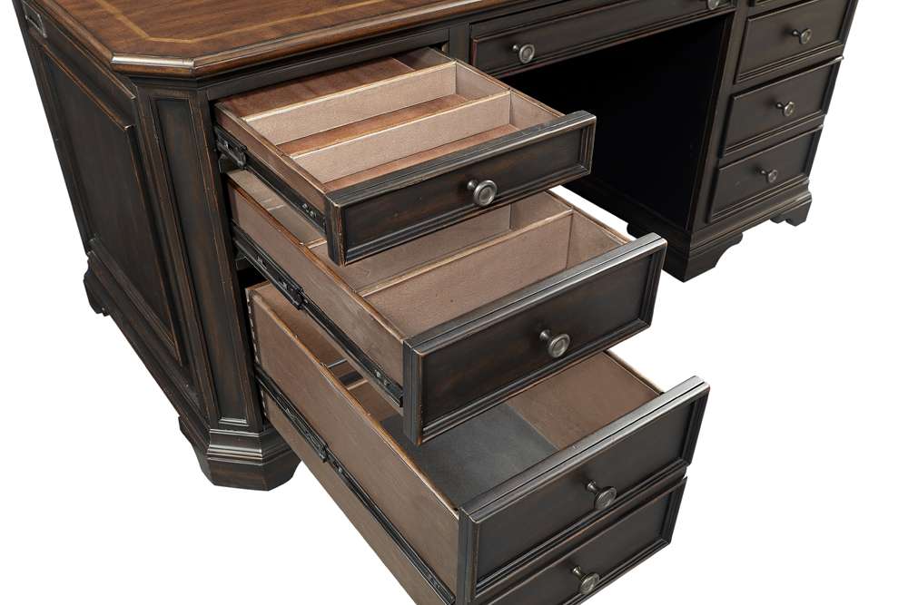 Emery Park - Hampton 66in Executive Desk in Black Cherry Finish - I242-303 veiw 4