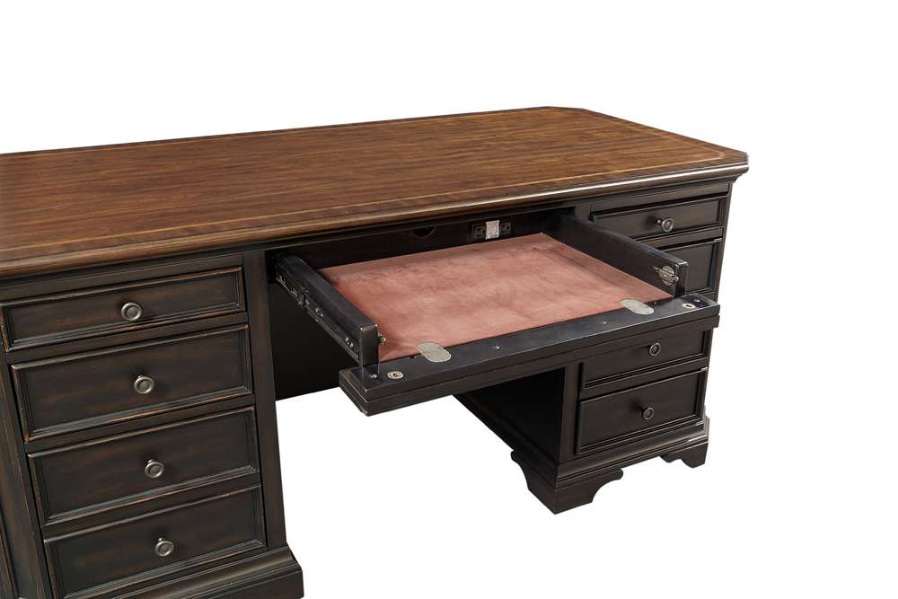 Emery Park - Hampton 66in Executive Desk in Black Cherry Finish - I242-303 veiw 5