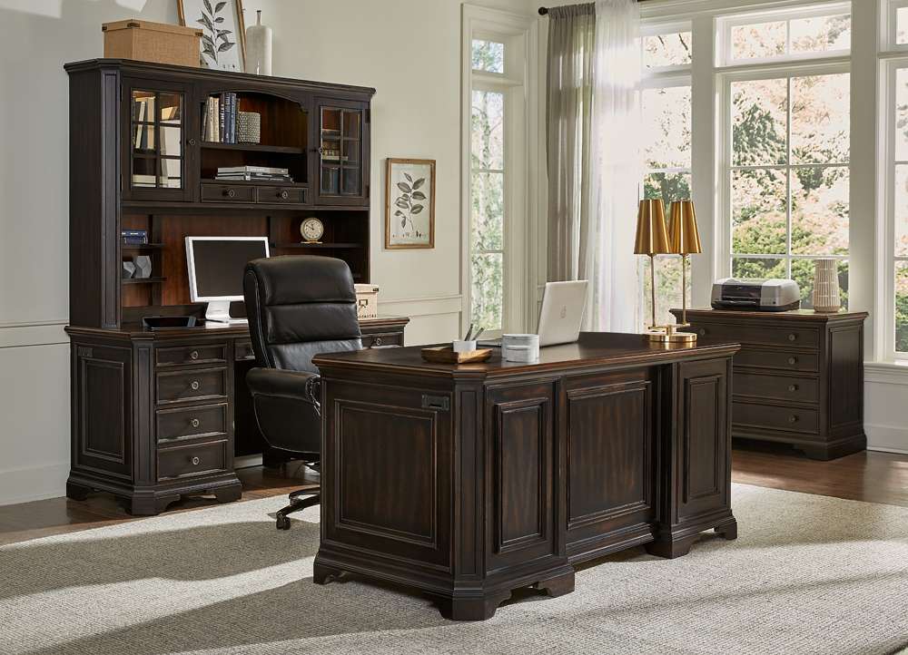 Emery Park - Hampton 66in Executive Desk in Black Cherry Finish - I242-303 veiw 6