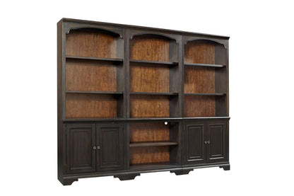 Emery Park - Hampton Bookcase Wall in Black Cherry Finish view 1