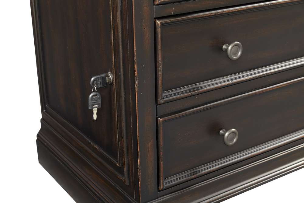 Emery Park - Hampton Combo File in Black Cherry Finish - I242-378 veiw 2