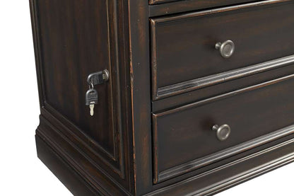 Emery Park - Hampton Combo File in Black Cherry Finish - I242-378 veiw 2