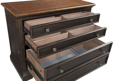 Emery Park - Hampton Combo File in Black Cherry Finish - I242-378 view 3