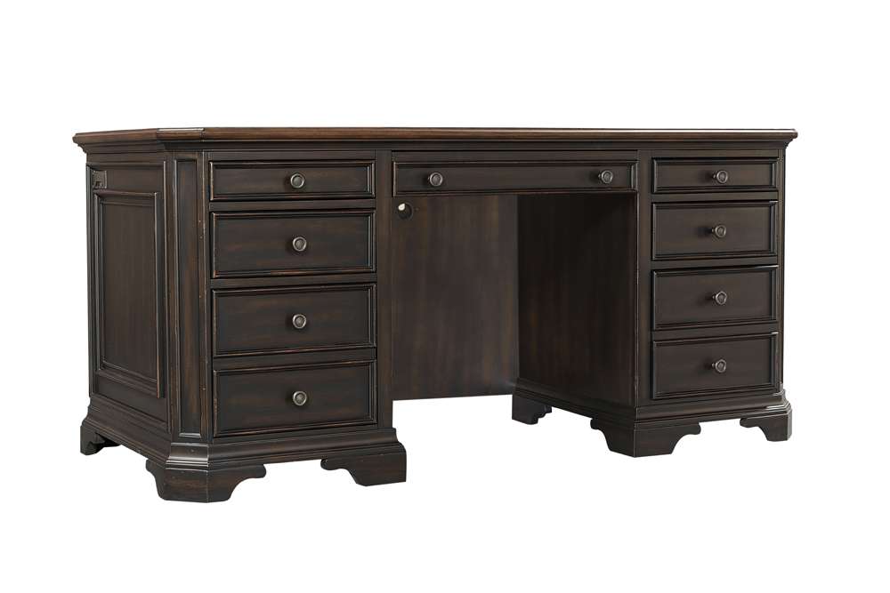 Emery Park - Hampton Credenza Desk in Black Cherry Finish - I242-316 veiw 1