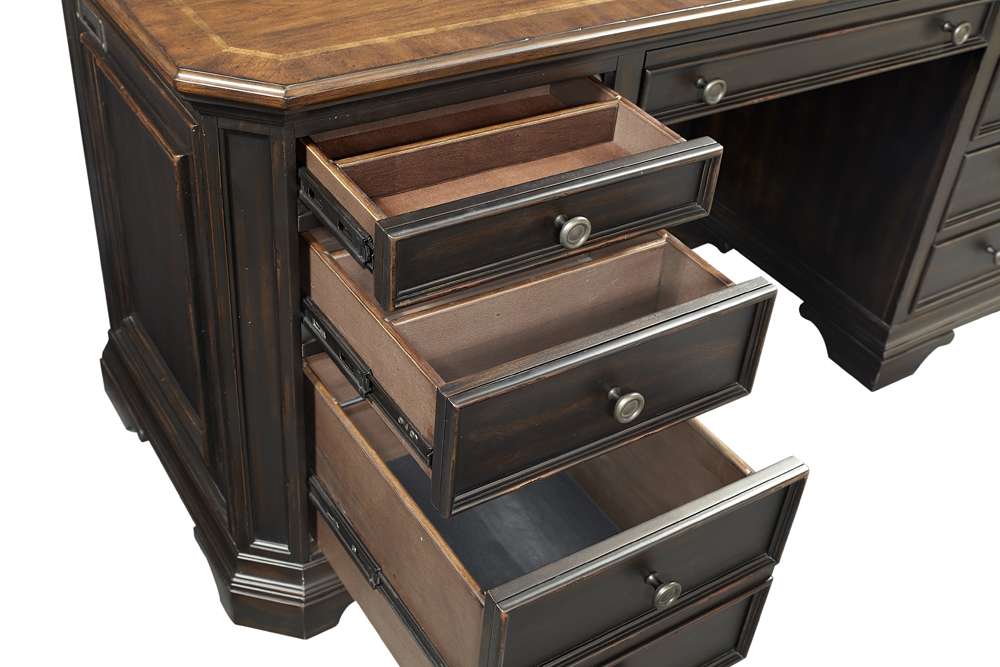 Emery Park - Hampton Credenza Desk in Black Cherry Finish - I242-316 view 3
