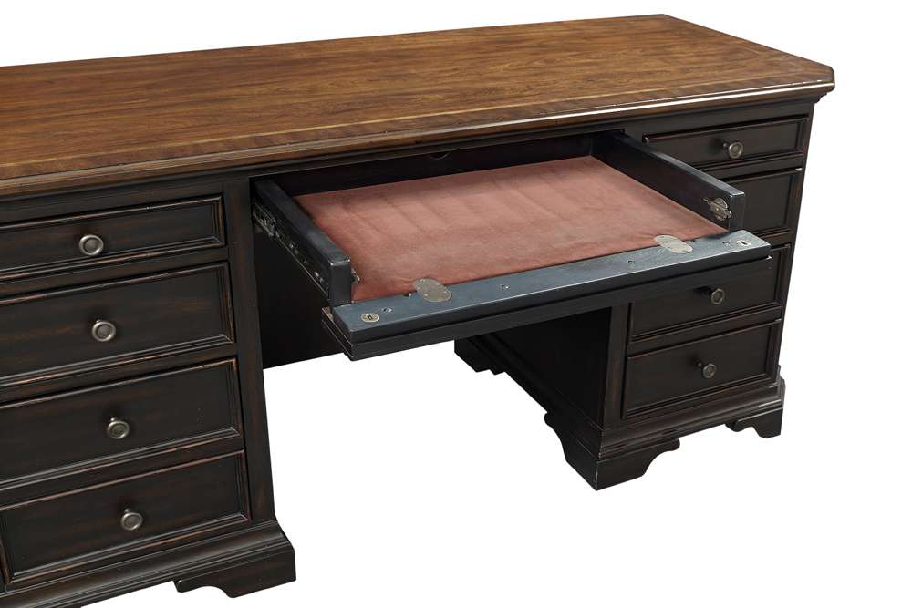 Emery Park - Hampton Credenza Desk in Black Cherry Finish - I242-316 view 4