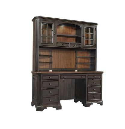 Emery Park - Hampton Credenza & Hutch in Black Cherry Finish veiw 1