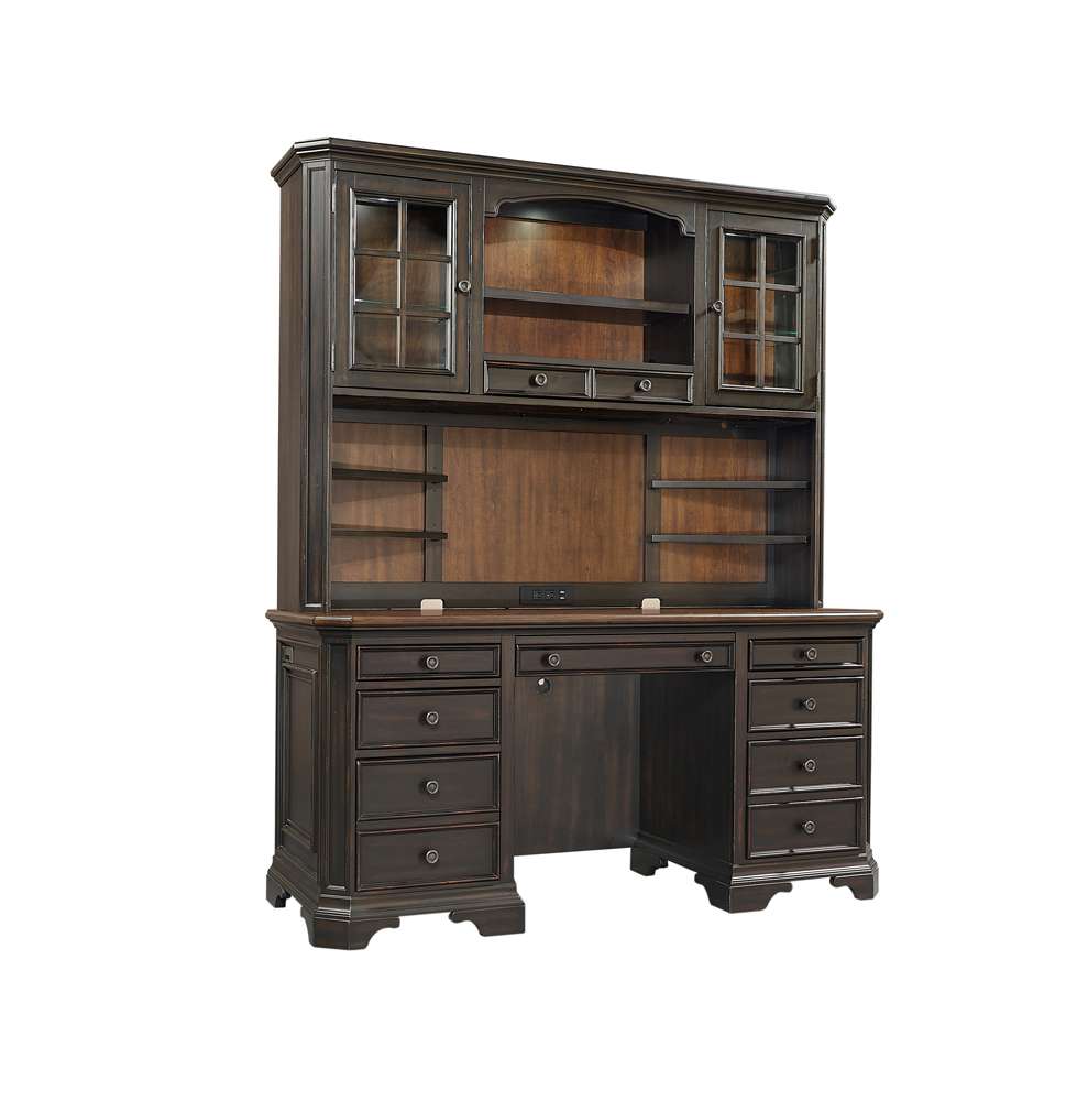 Emery Park - Hampton Credenza & Hutch in Black Cherry Finish view 1