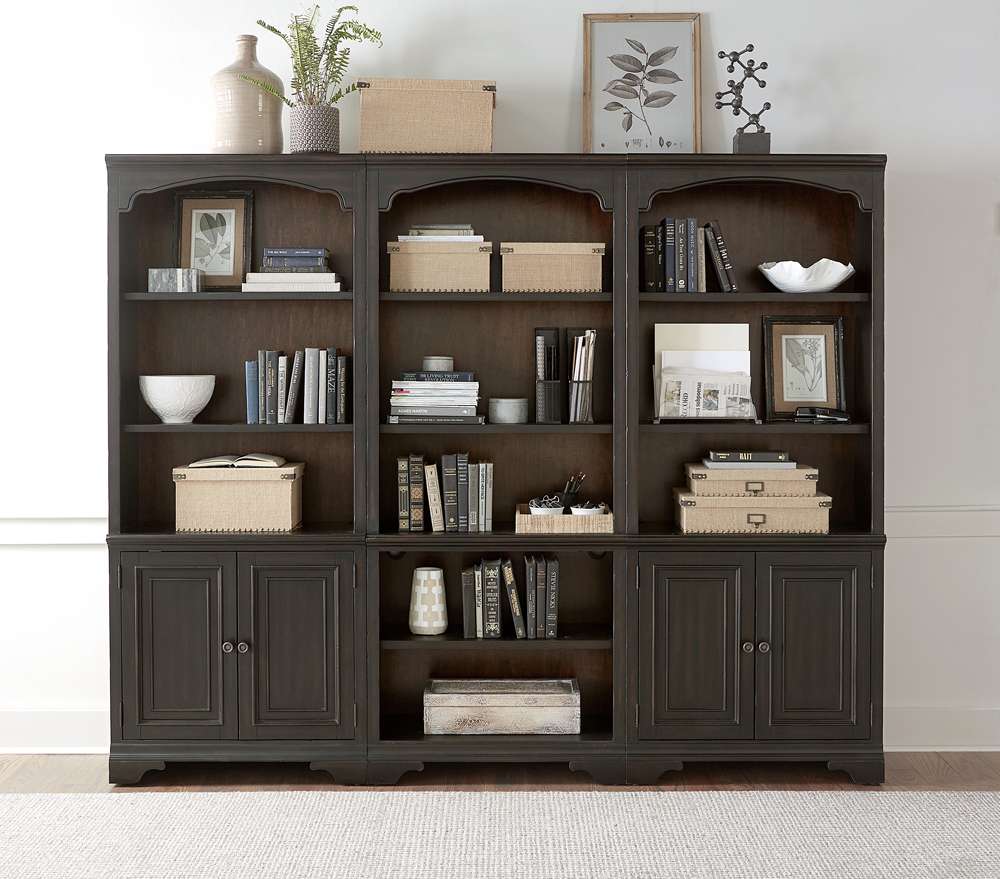 Emery Park - Hampton Open Bookcase in Black Cherry Finish - I242-333 veiw 2