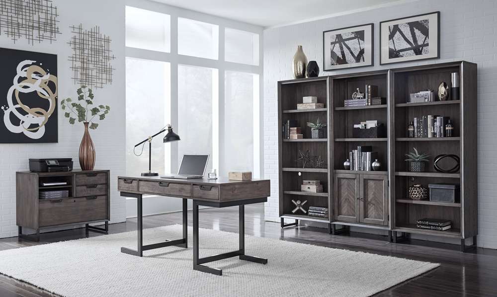 Emery Park - Harper Point 60in Writing Desk in Fossil Finish - IHP-360WD-FSL veiw 2