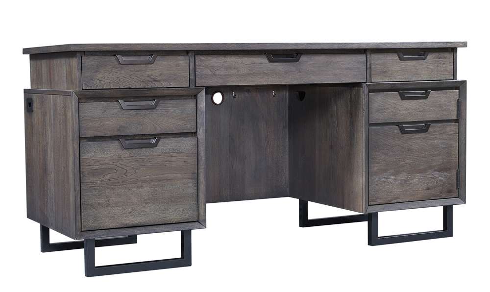 Emery Park - Harper Point 66in Credenza Desk in Fossil Finish - IHP-316-FSL veiw 1