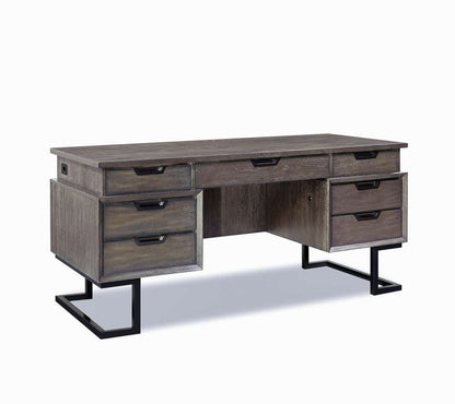 Emery Park - Harper Point 66in Executive Desk in Fossil Finish - IHP-304-FSL veiw 1