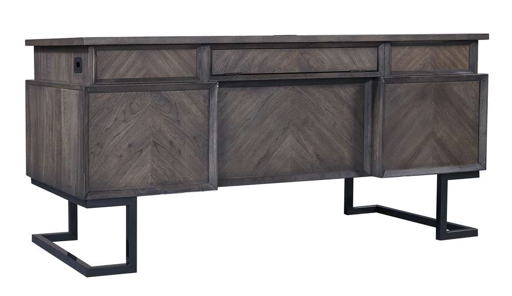 Emery Park - Harper Point 66in Executive Desk in Fossil Finish - IHP-304-FSL veiw 2