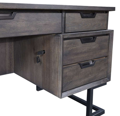 Emery Park - Harper Point 66in Executive Desk in Fossil Finish - IHP-304-FSL veiw 4