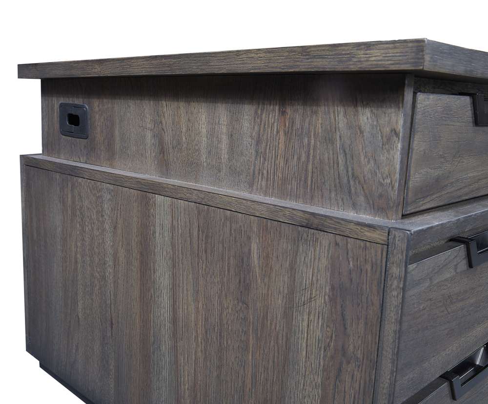 Emery Park - Harper Point 66in Executive Desk in Fossil Finish - IHP-304-FSL veiw 5